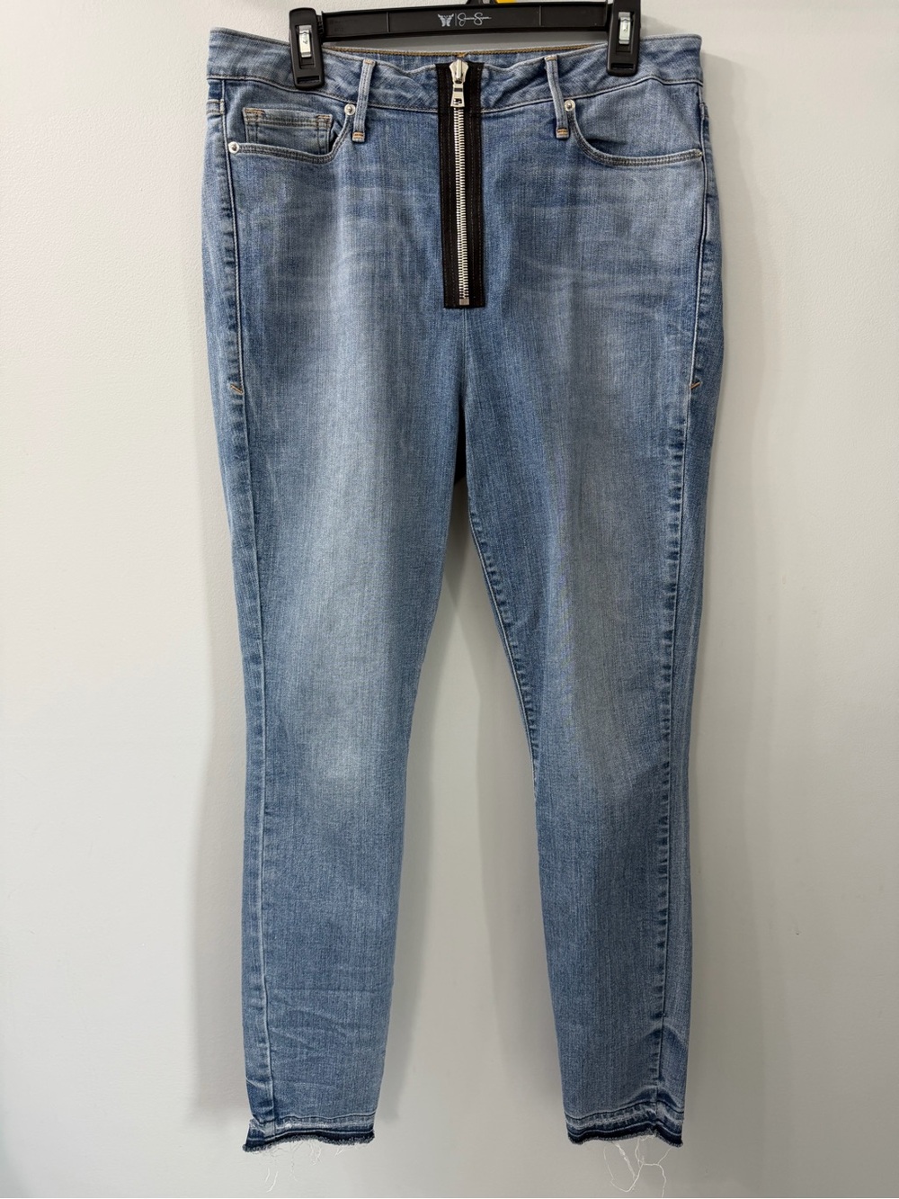 Good American Good Waist Black Zipperfly Skinny Jeans 14/32